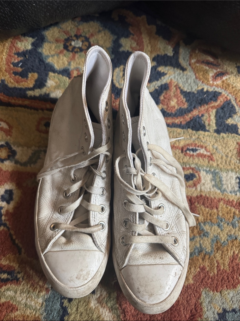 Women’s Converse Leather White All Star High-Top Sneakers